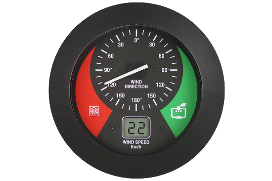 Wind speed and direction indicator