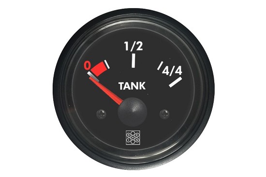 Strumenti livello carburante 0-44 Tank ingresso 300-10Ω 12V illuminazione bianca