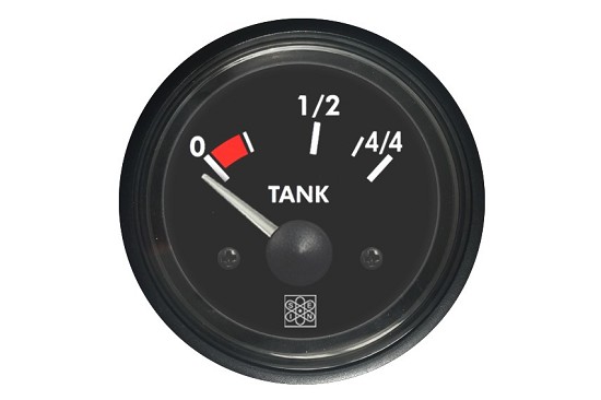 Strumenti livello carburante 0-44 Tank ingresso 10-180Ω 12V illuminazione rossa