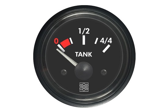 Strumenti livello carburante 0-44 Tank ingresso 240-30Ω 12V illuminazione rossa