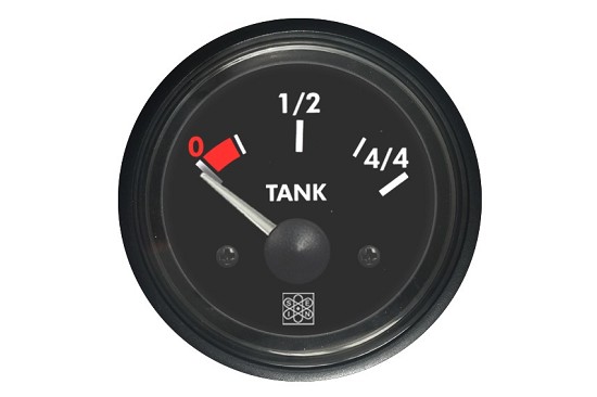 Strumenti livello carburante 0-44 Tank ingresso 0-90Ω 12V illuminazione rossa
